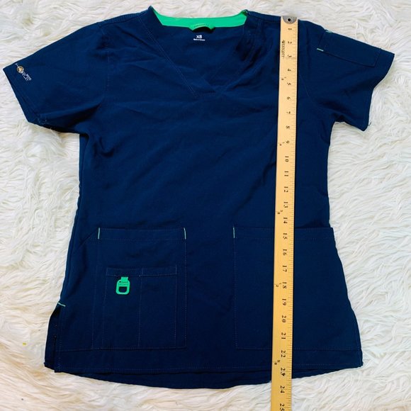 Carhartt Scrubs C12110 Force Women's Cross-Flex V-Neck Media Scrub Top Size XS - Picture 7 of 11